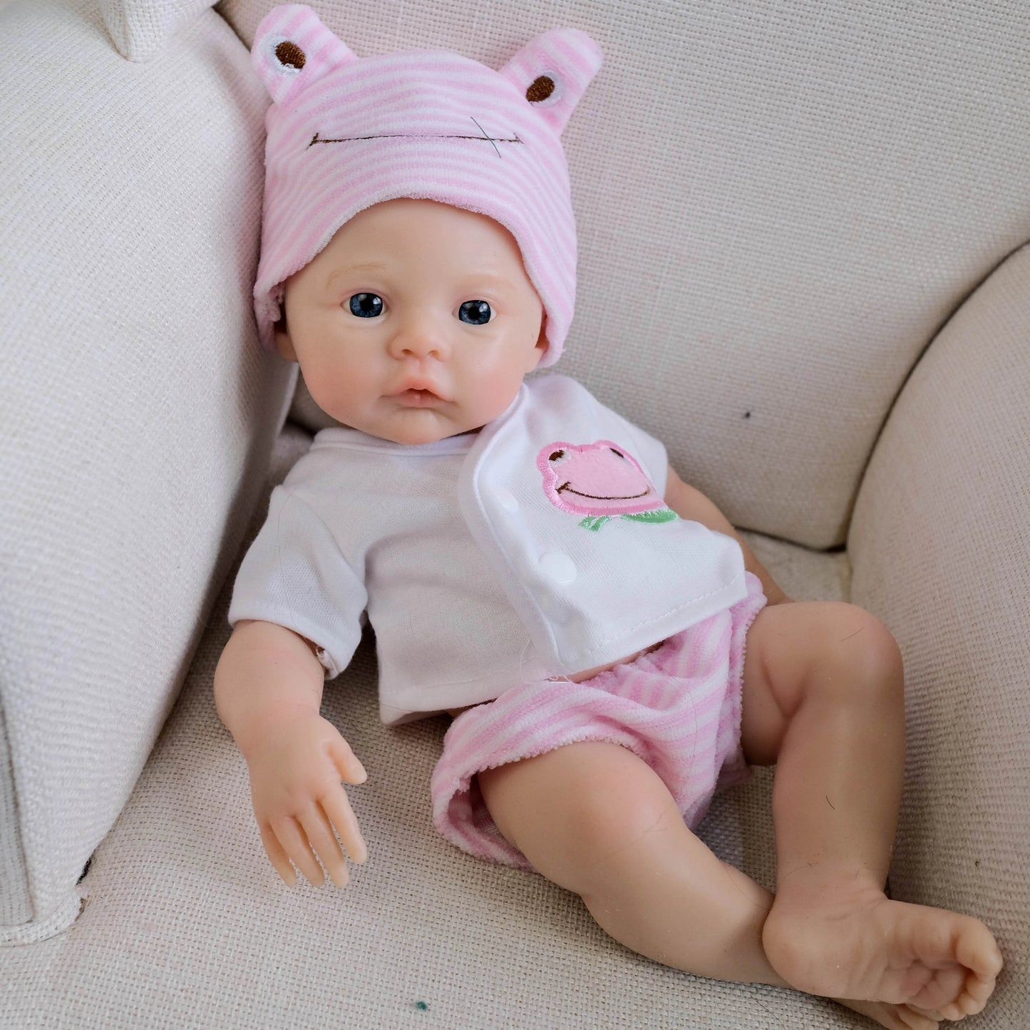 Soft Baby Doll Full Solid Silicone 12 Inch For Collectors - ToylandEU