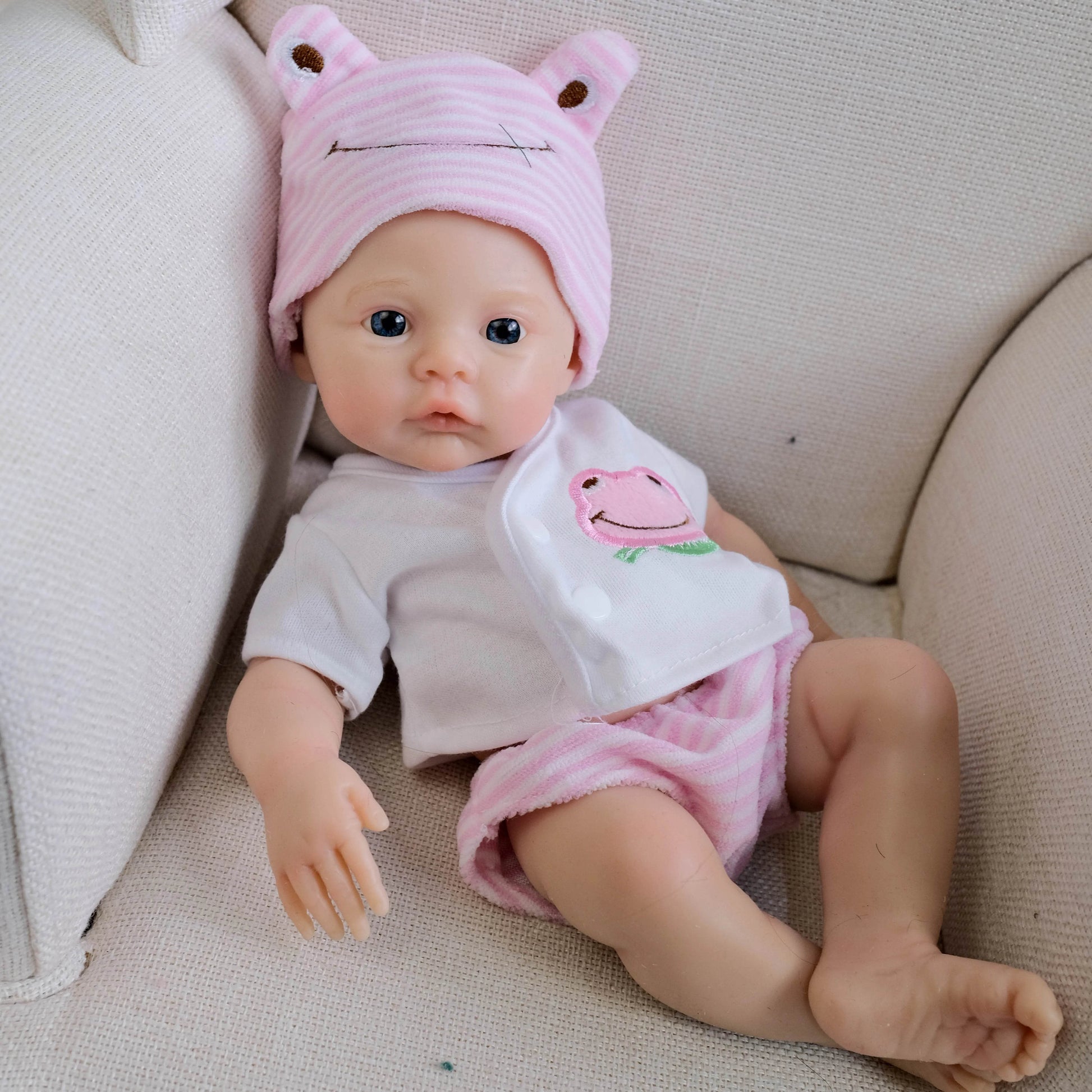 Soft Baby Doll Full Solid Silicone 12 Inch For Collectors - ToylandEU