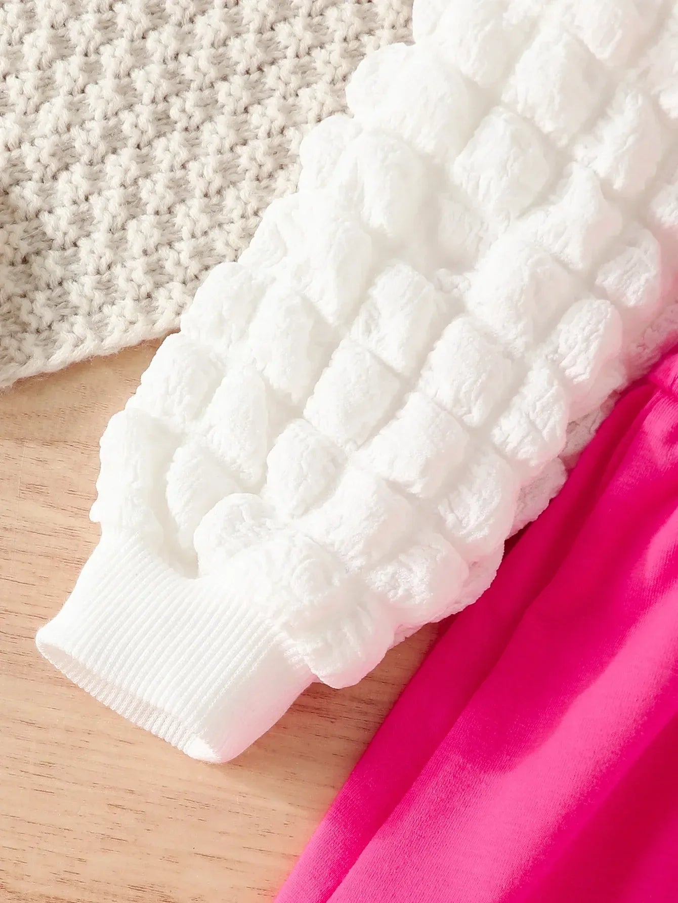 Soft Baby Dress Color Blocked Round Neck Long Sleeve For Girls 0 To 24 Months - ToylandEU