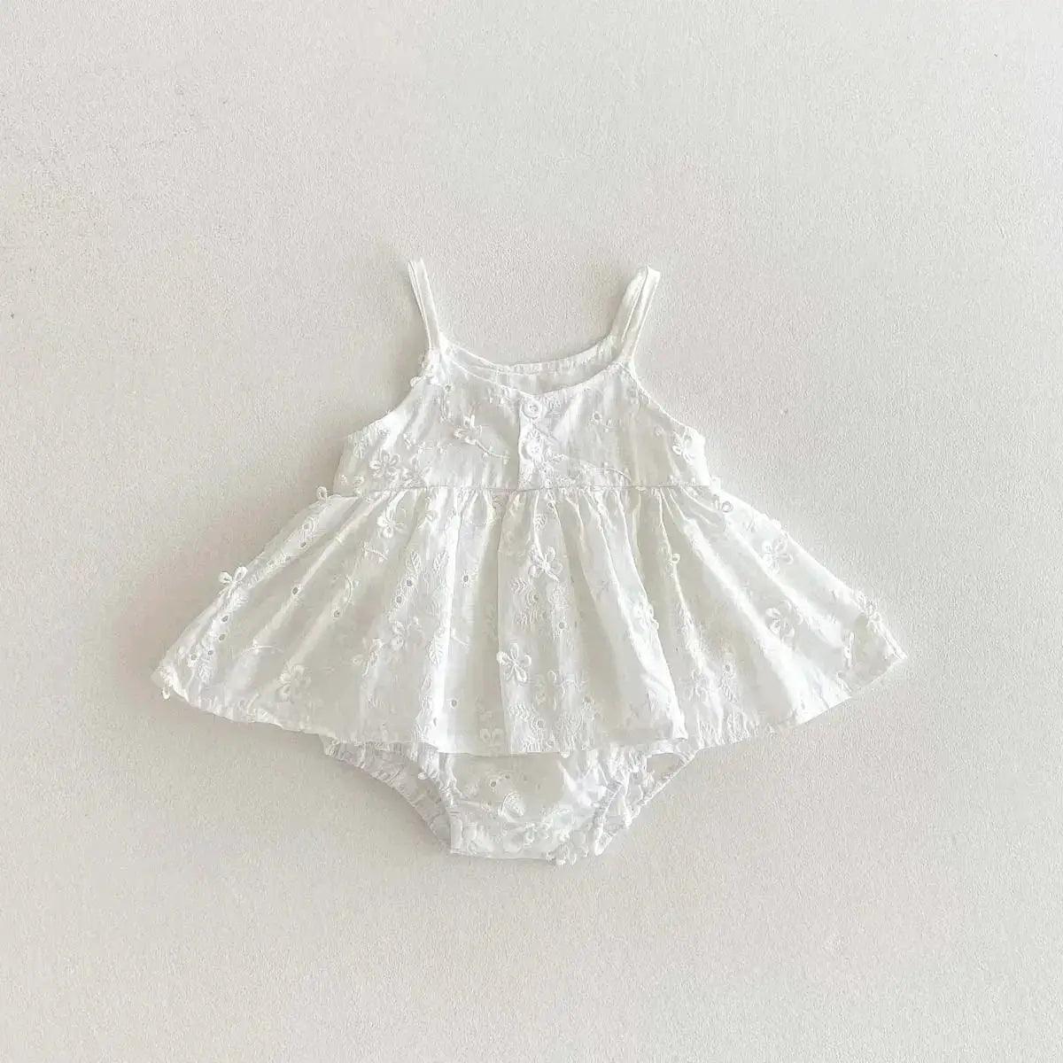  Soft Baby Dress Korean Embroidered Sling Toyland EU -  ToylandEU™