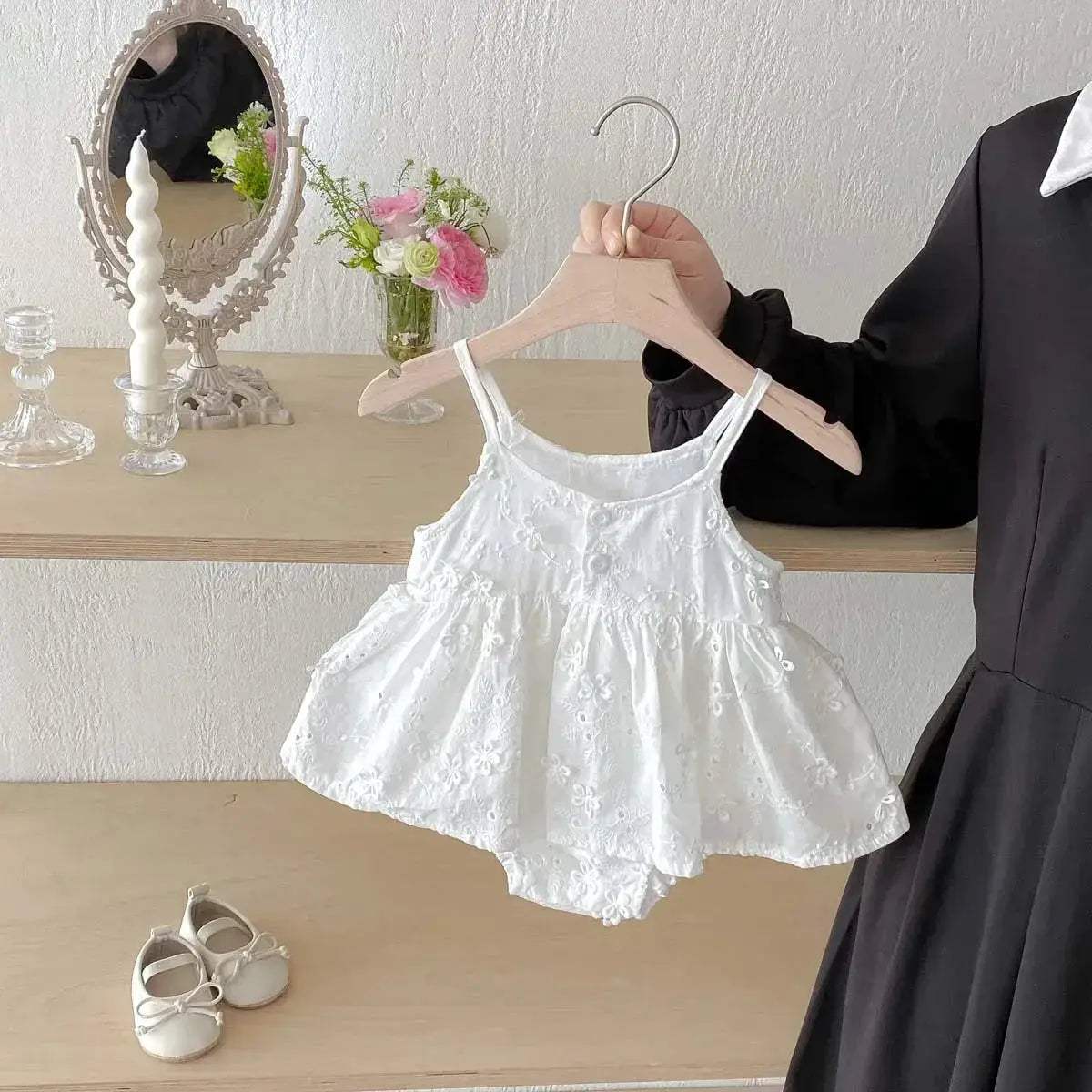  Soft Baby Dress Korean Embroidered Sling Toyland EU -  ToylandEU™
