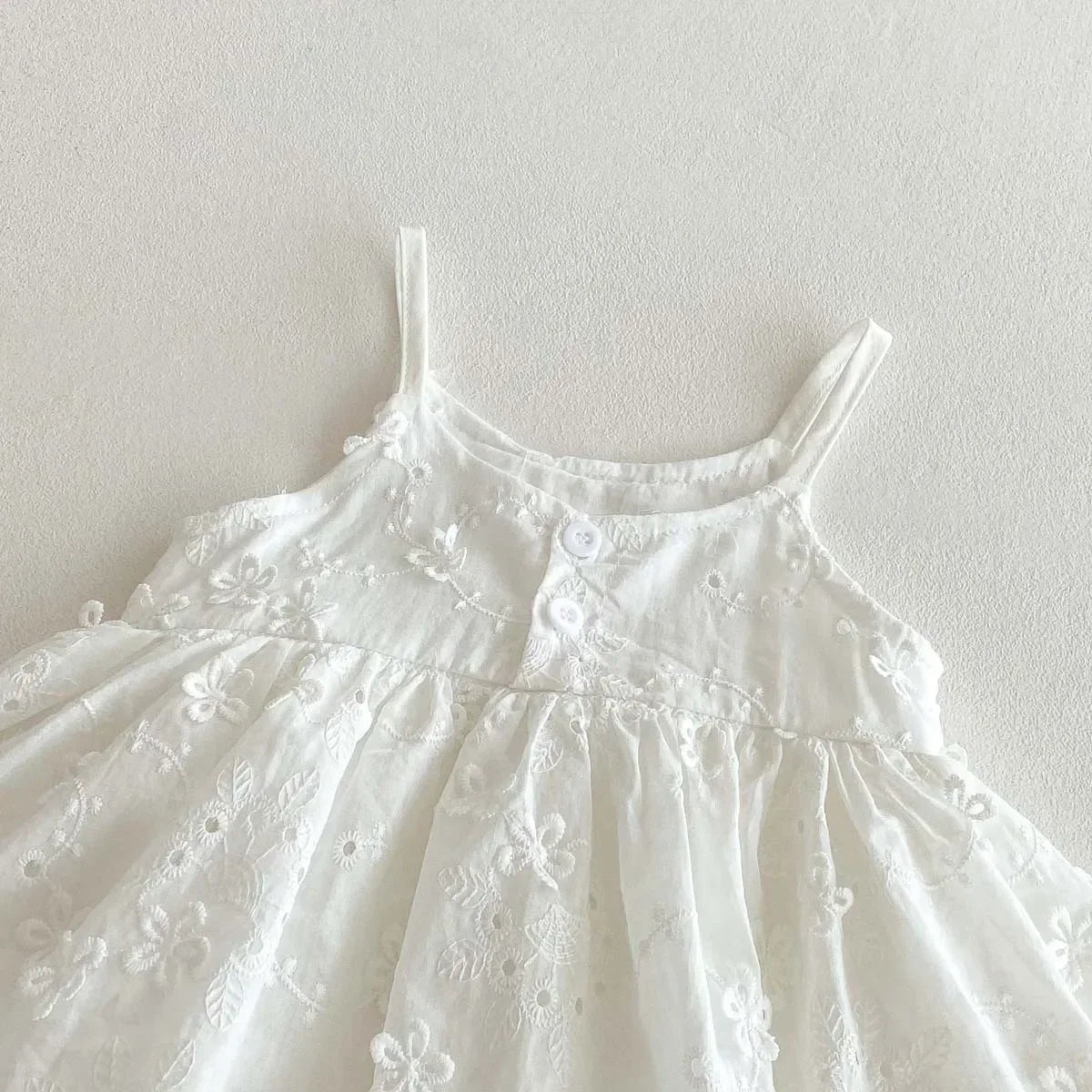Soft Baby Girl Dress With Korean Embroidered Sling For Toddlers - ToylandEU