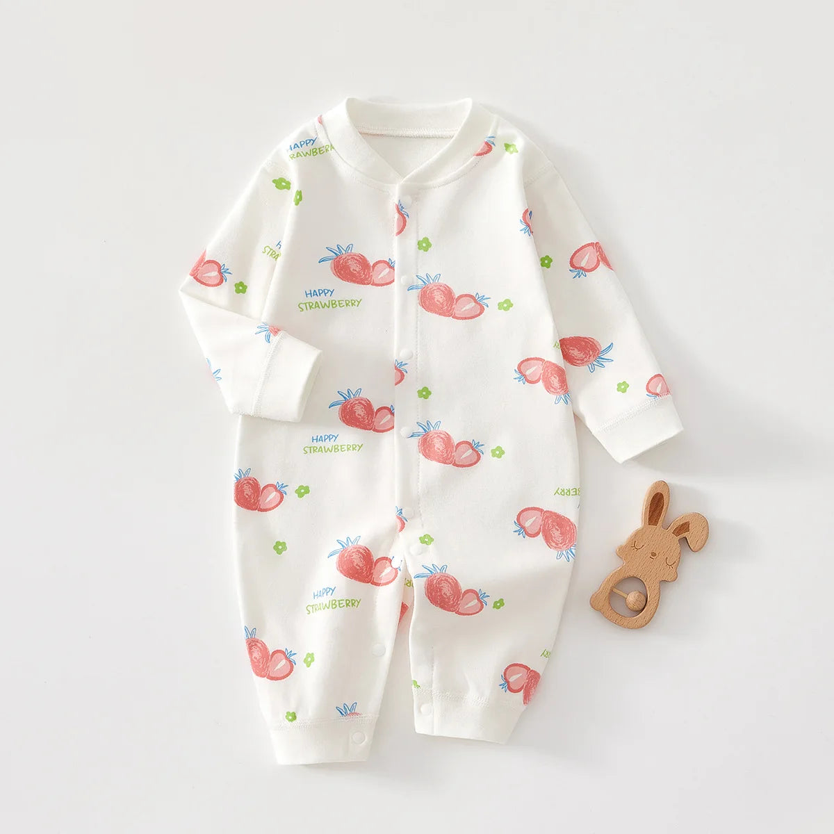Soft Baby Rompers 100 Percent Cotton Long Sleeve Unisex 0-12 Months Everyday Wear - ToylandEU