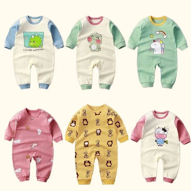 Soft Baby Rompers Cotton Knit Pullover Oneck Unisex For Newborns 0 To 12 Months One Piece Outfit - ToylandEU