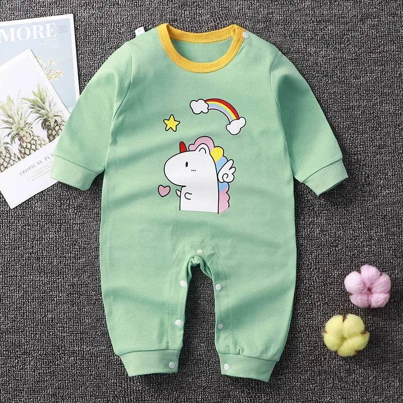 Soft Baby Rompers Cotton Knit Pullover Oneck Unisex For Newborns 0 To 12 Months One Piece Outfit - ToylandEU