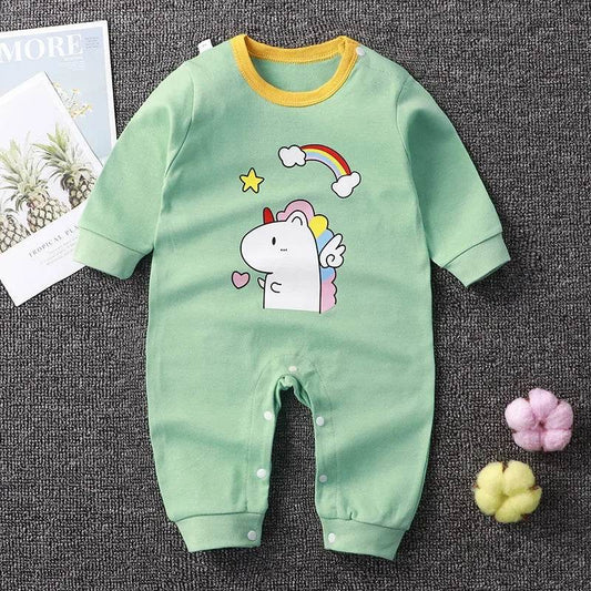 Soft Baby Rompers Cotton Knit Pullover Oneck Unisex For Newborns 0 To 12 Months One Piece Outfit - ToylandEU
