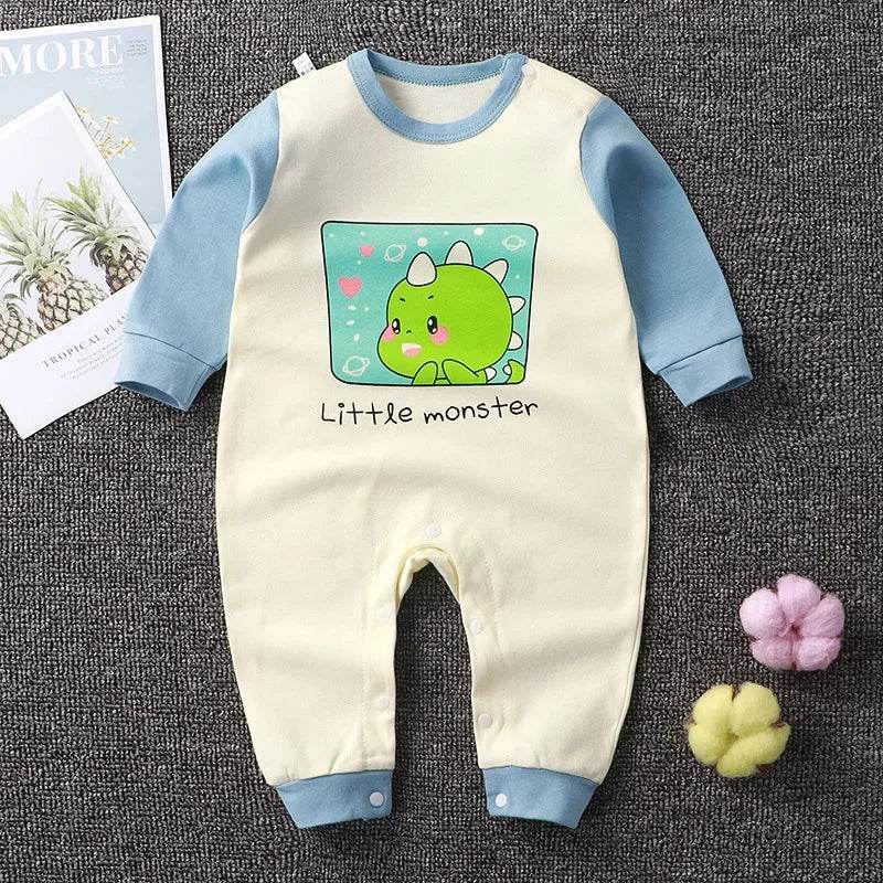 Soft Baby Rompers Cotton Knit Pullover Oneck Unisex For Newborns 0 To 12 Months One Piece Outfit - ToylandEU