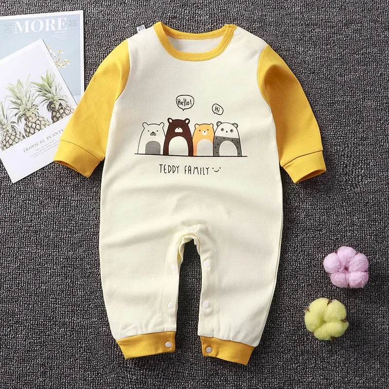 Soft Baby Rompers Cotton Knit Pullover Oneck Unisex For Newborns 0 To 12 Months One Piece Outfit - ToylandEU