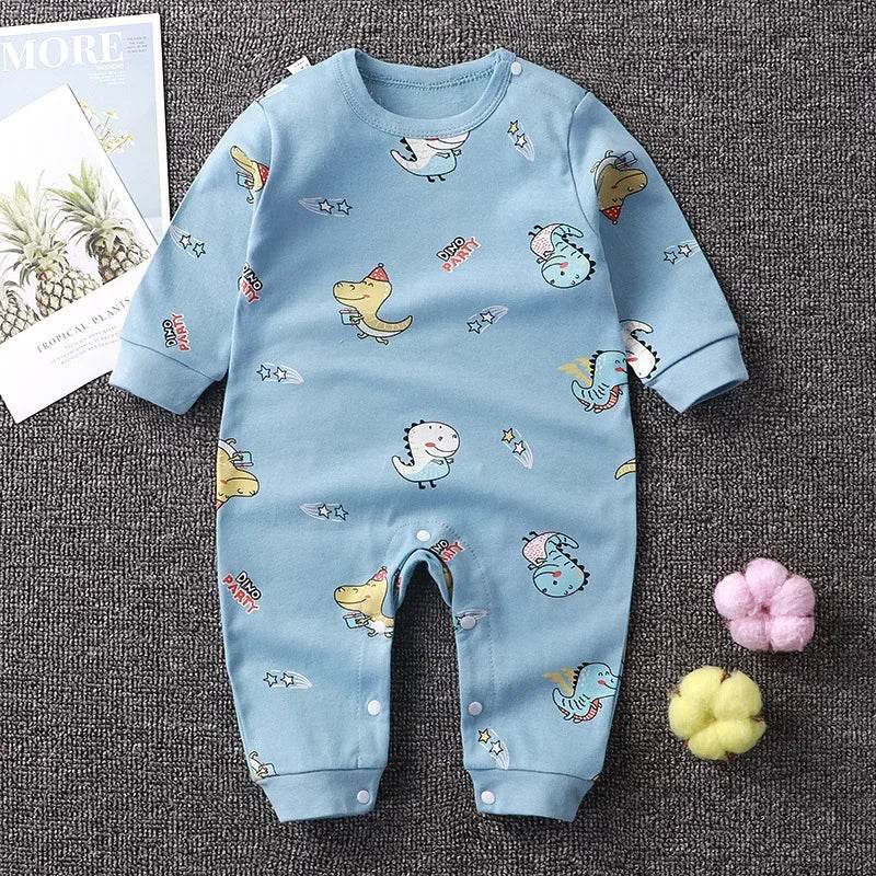 Soft Baby Rompers Cotton Knit Pullover Oneck Unisex For Newborns 0 To 12 Months One Piece Outfit - ToylandEU