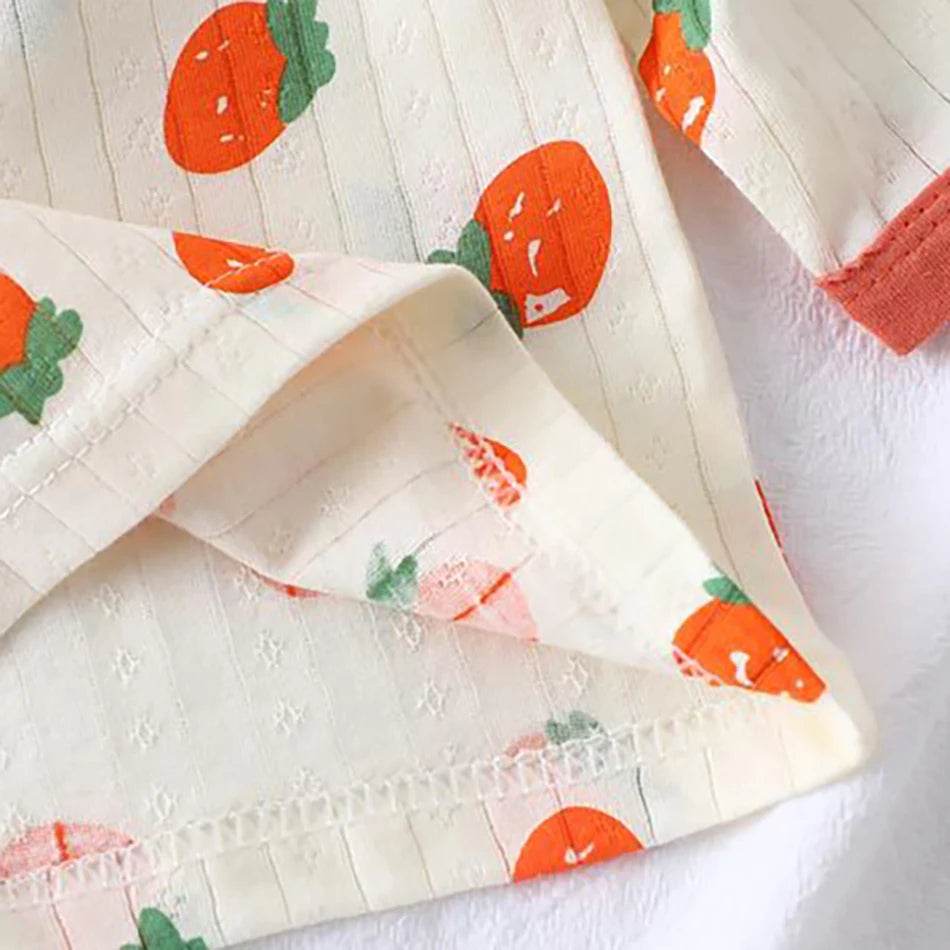 Soft Breathable Cotton Long Sleeve And Pants Pajama Set For Boys And Girls Cartoon Bear Unisex Summer Sleepwear - ToylandEU