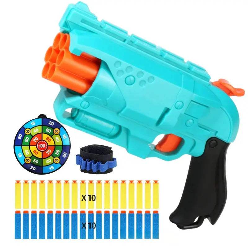 Soft Bullet Gun Nerf Blaster For Kids With Six Shots - ToylandEU