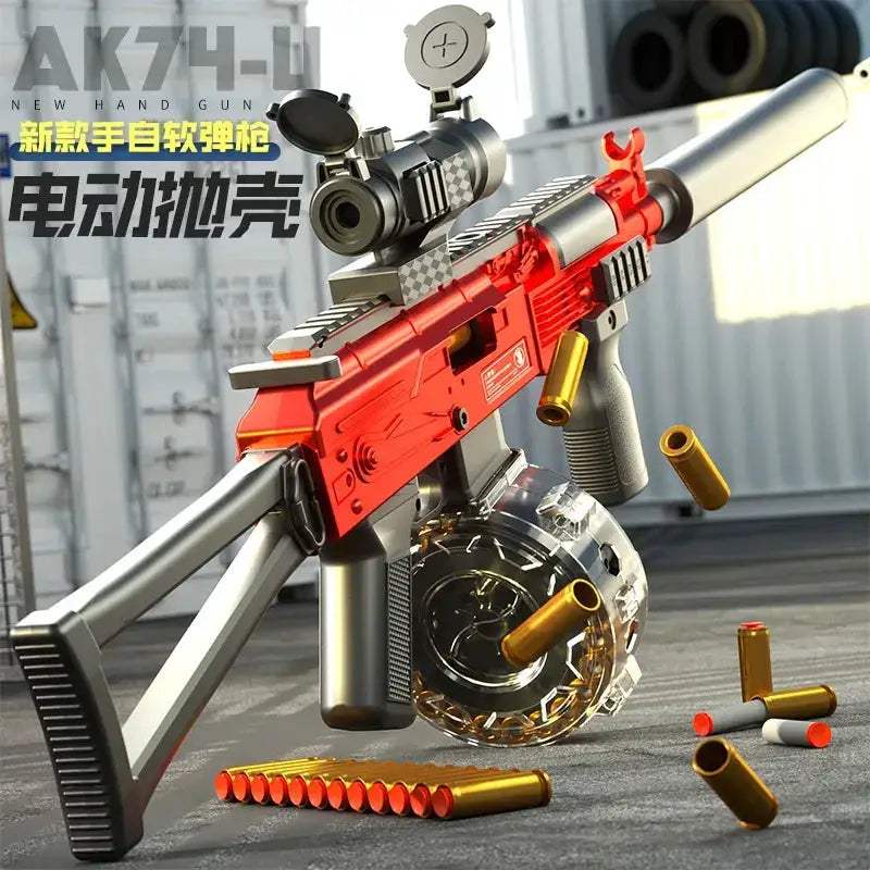 Soft Bullet Gun Toy With Electric Shell Ejection For Kids - ToylandEU