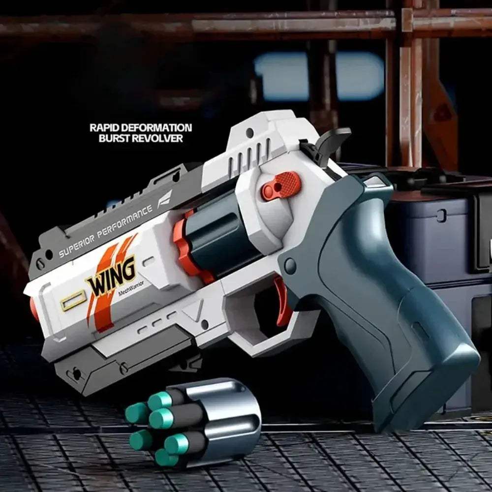 Soft Bullet Revolver Toy Gun For Kids With Manual Loading - ToylandEU