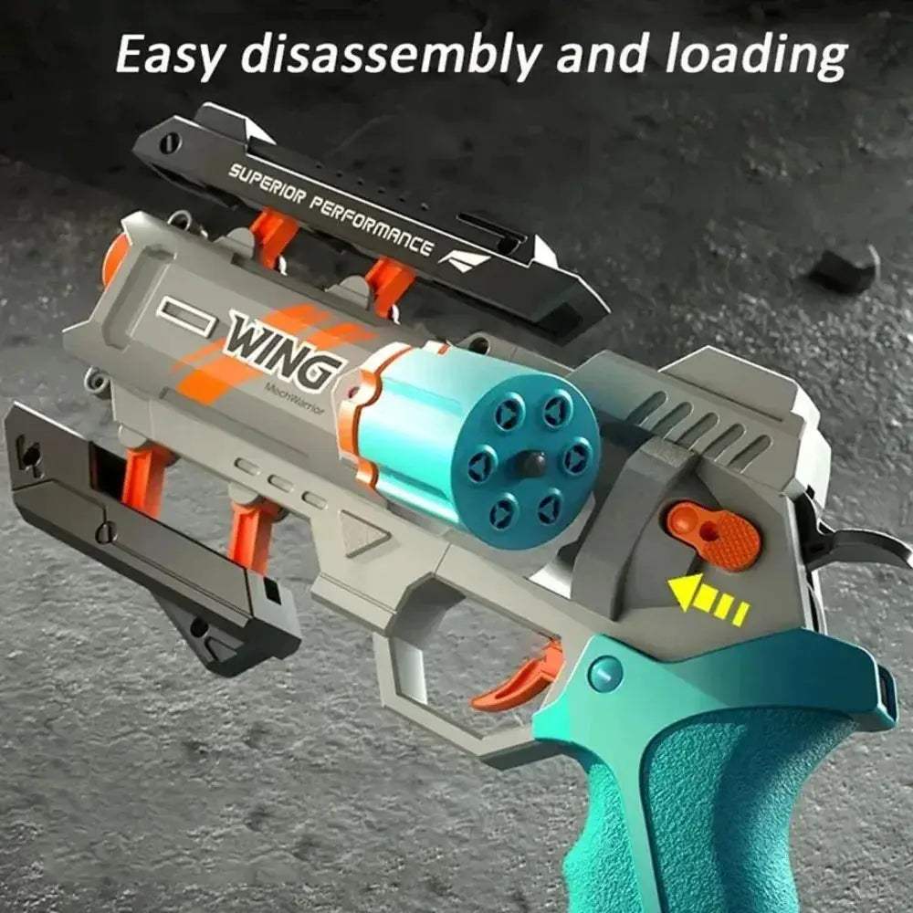 Soft Bullet Revolver Toy Gun For Kids With Manual Loading - ToylandEU