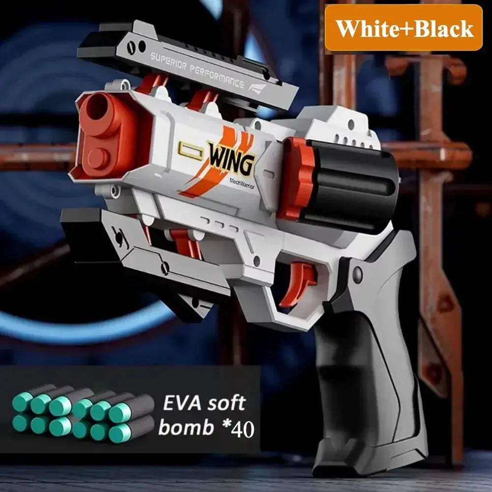 Soft Bullet Revolver Toy Gun For Kids With Manual Loading - ToylandEU
