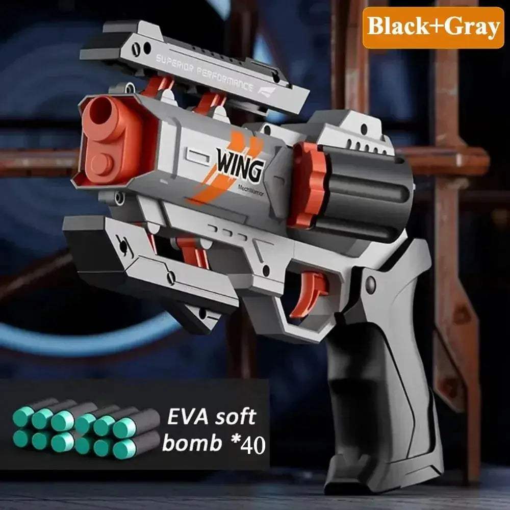 Soft Bullet Revolver Toy Gun For Kids With Manual Loading - ToylandEU