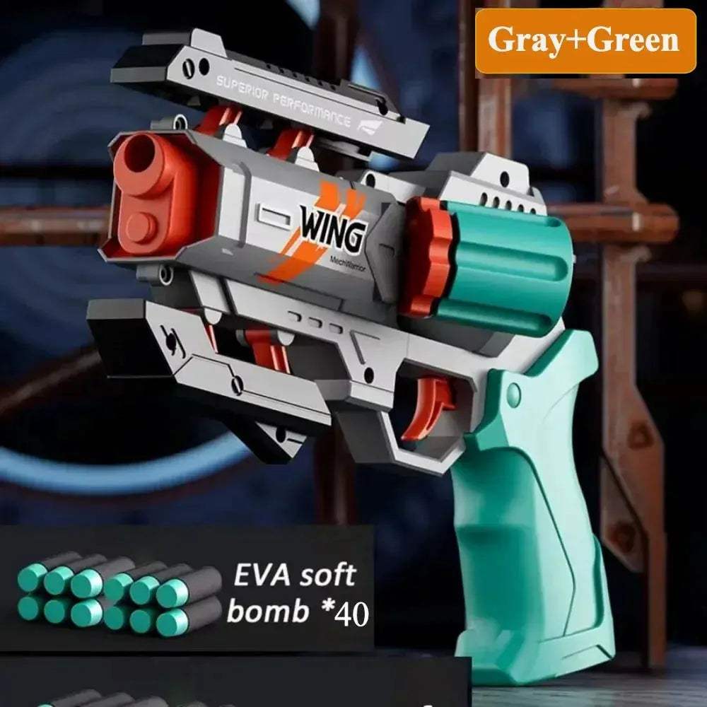 Soft Bullet Revolver Toy Gun For Kids With Manual Loading - ToylandEU