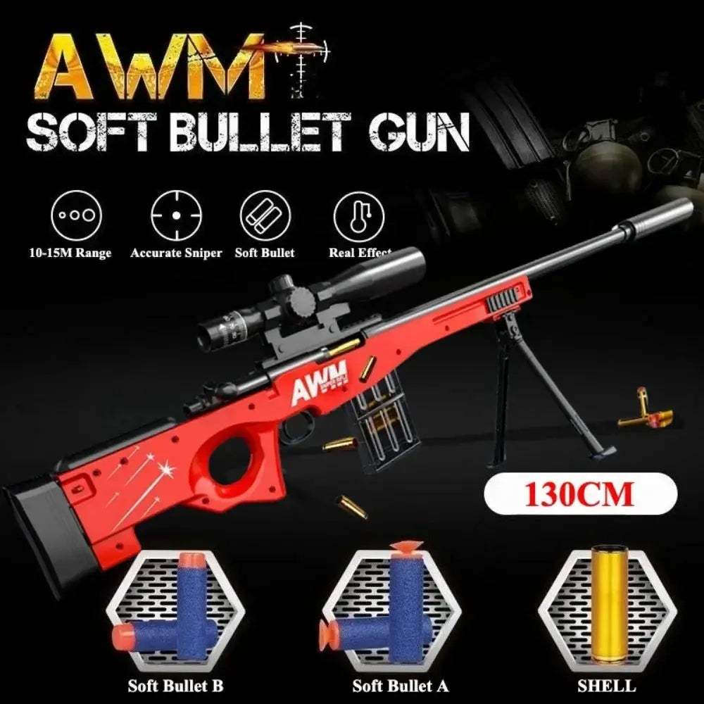 Soft Bullet Toy Gun AWM 98K Outdoor CS Battle Rifle - ToylandEU