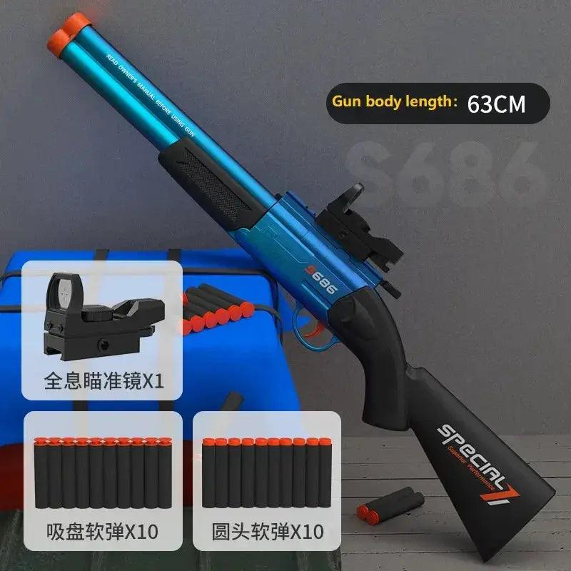  Soft Bullet Toy Gun Double Barreled For Outdoor Play -  ToylandEU™