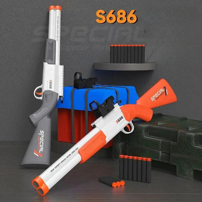  Soft Bullet Toy Gun Double Barreled For Outdoor Play -  ToylandEU™