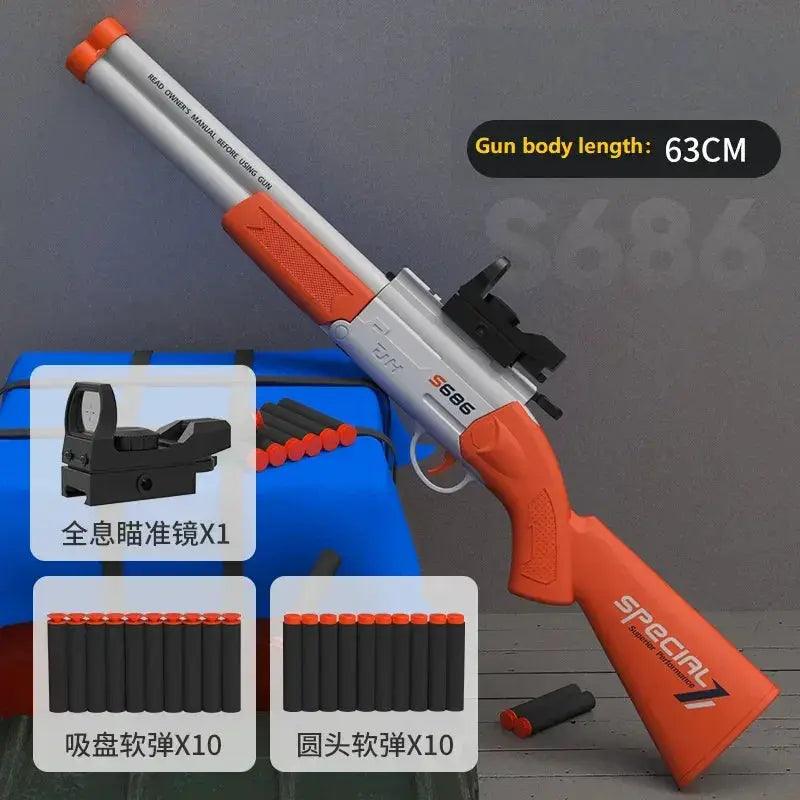  Soft Bullet Toy Gun Double Barreled For Outdoor Play -  ToylandEU™