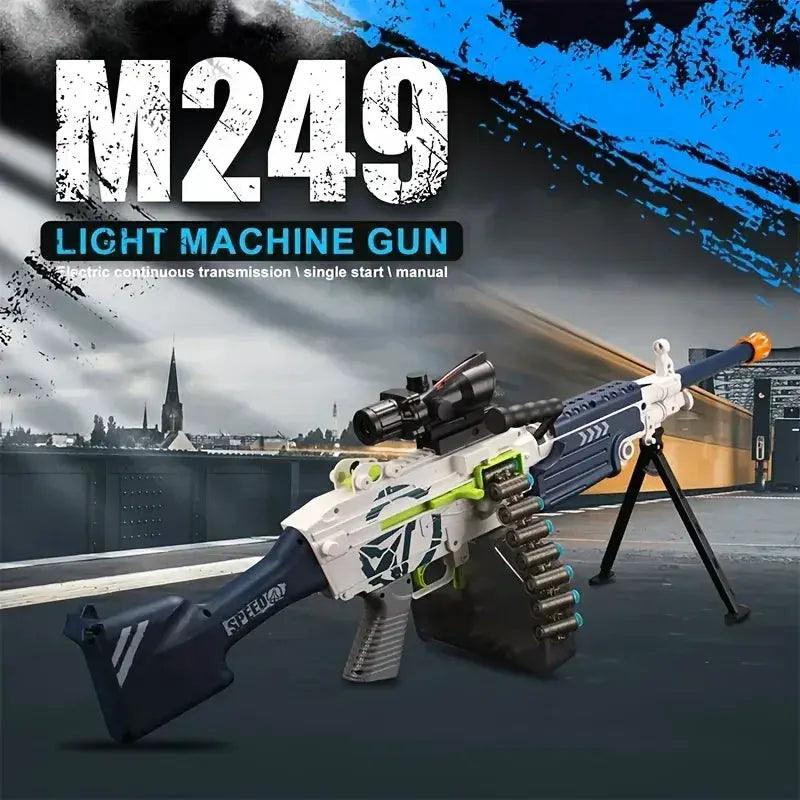  M249 Chain Fed Soft Bullet Toy Gun For Boys Durable -  ToylandEU™