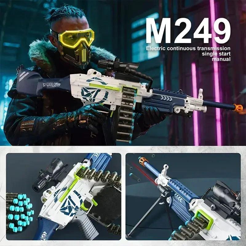 M249 Chain Fed Soft Bullet Toy Gun For Boys Durable -  ToylandEU™