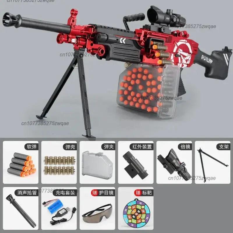  M249 Chain Fed Soft Bullet Toy Gun For Boys Durable -  ToylandEU™