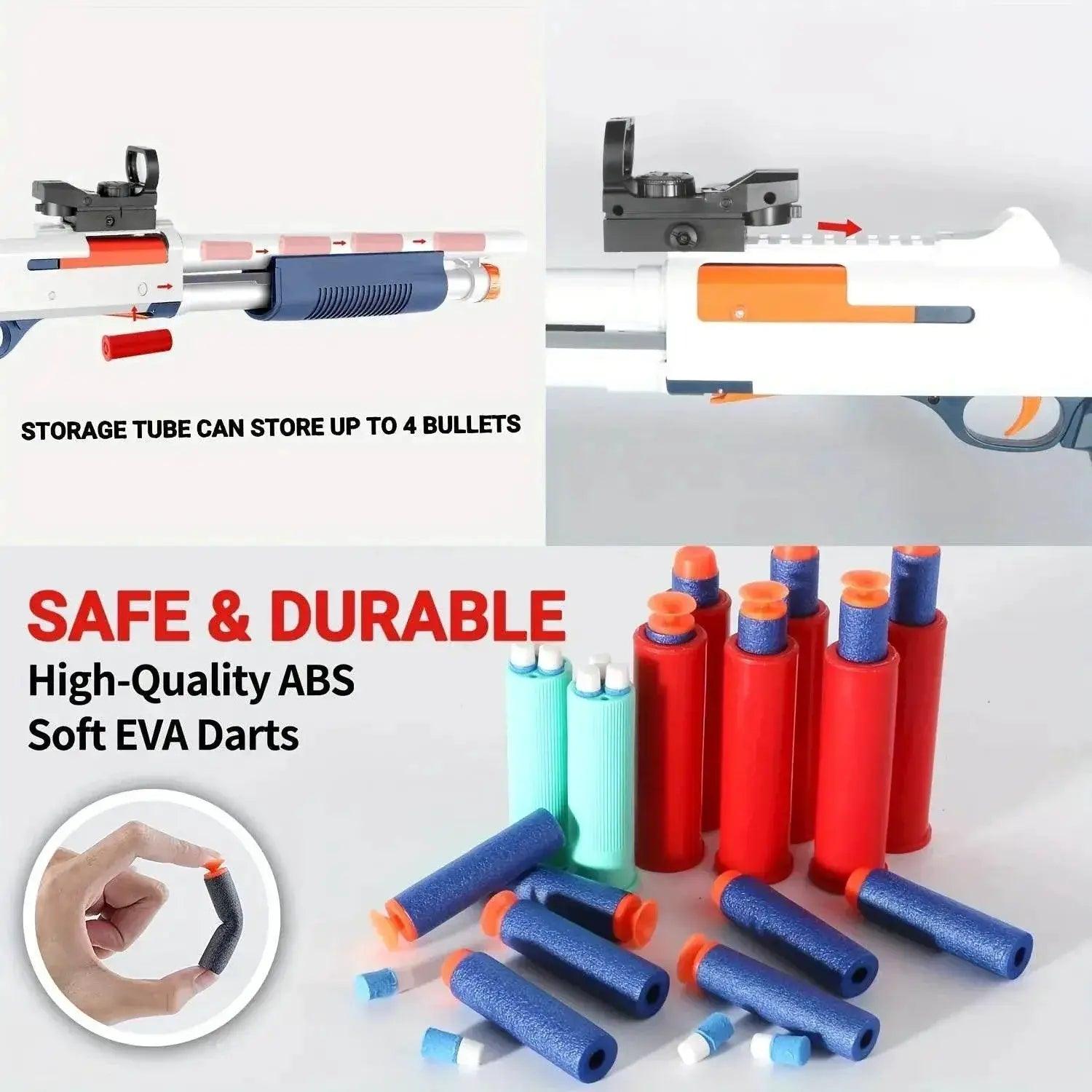  Soft Bullet Toy Gun Shotgun Shell Ejecting 30-Inch -  ToylandEU™