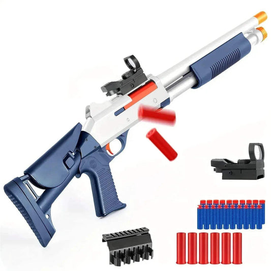 Soft Bullet Toy Gun Shotgun Shell Ejecting 30-Inch Indoor - ToylandEU