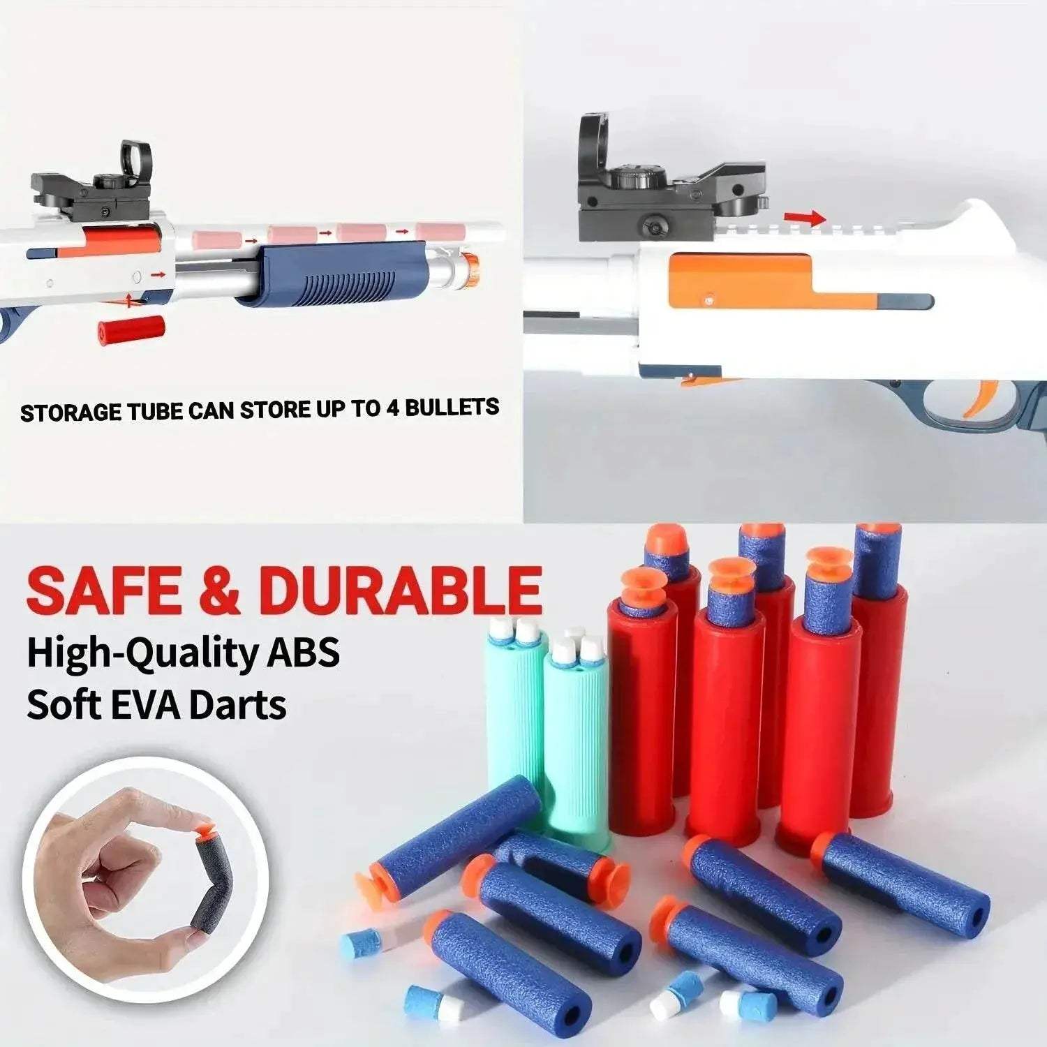  Soft Bullet Toy Gun Shotgun Shell Ejecting 30-Inch -  ToylandEU™