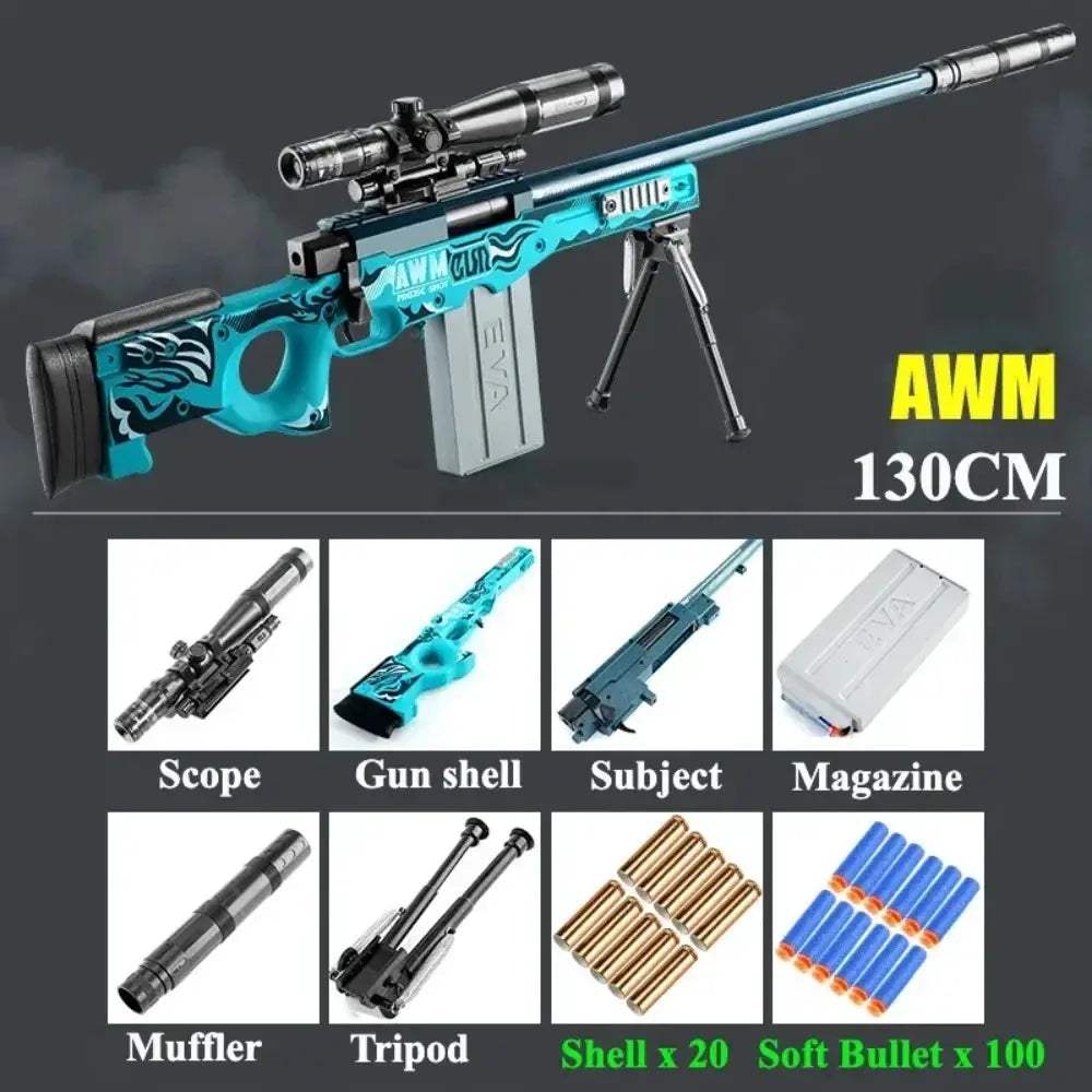 Soft Bullet Toy Gun Sniper Rifle for Outdoor Combat Play - ToylandEU