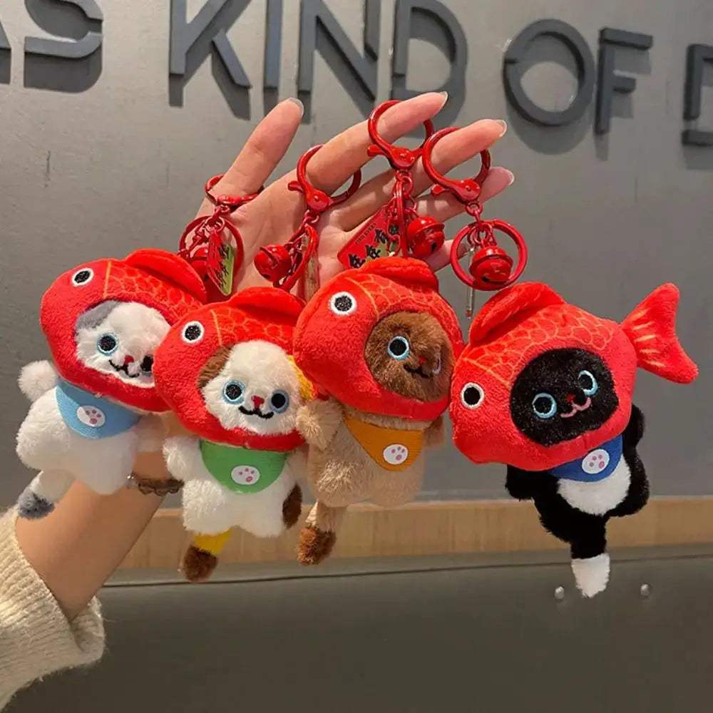 Soft Cat Plush Keychain With Cute Pendant Three Size Options - ToylandEU