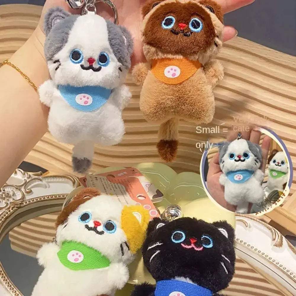 Soft Cat Plush Keychain With Cute Pendant Three Size Options - ToylandEU