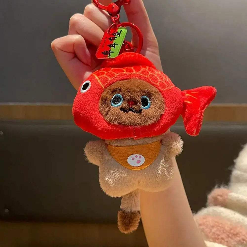 Soft Cat Plush Keychain With Cute Pendant Three Size Options - ToylandEU