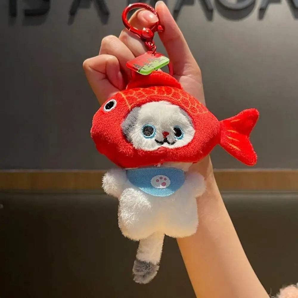 Soft Cat Plush Keychain With Cute Pendant Three Size Options - ToylandEU