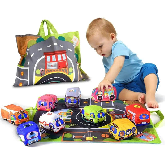  Soft Cloth Car Toy Set with 9 Vehicles for Baby Toyland EU -  ToylandEU™