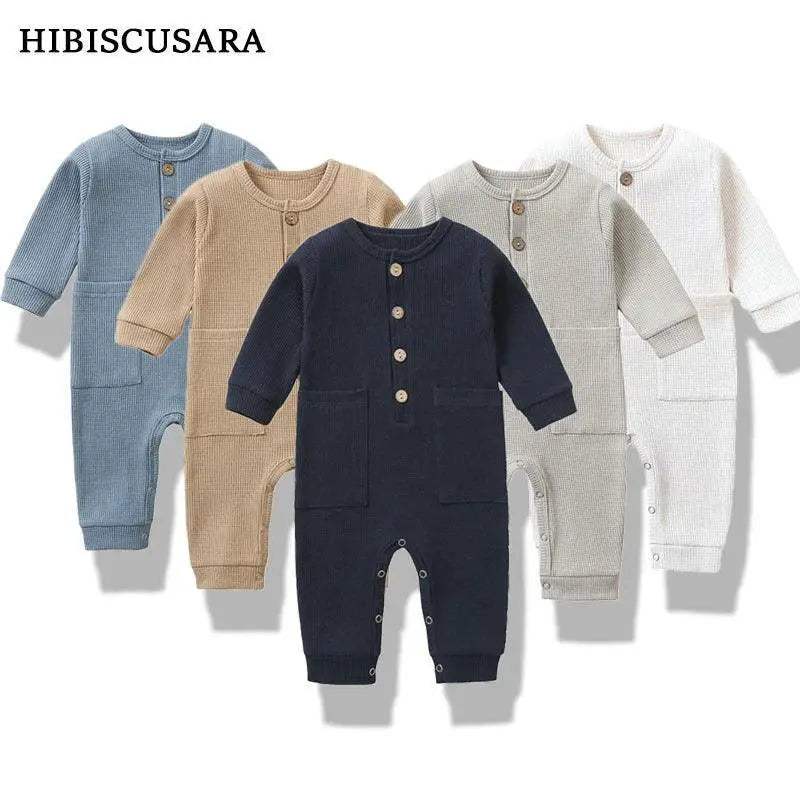 Soft Cotton Baby Romper Jumpsuit With Pockets Unisex - ToylandEU