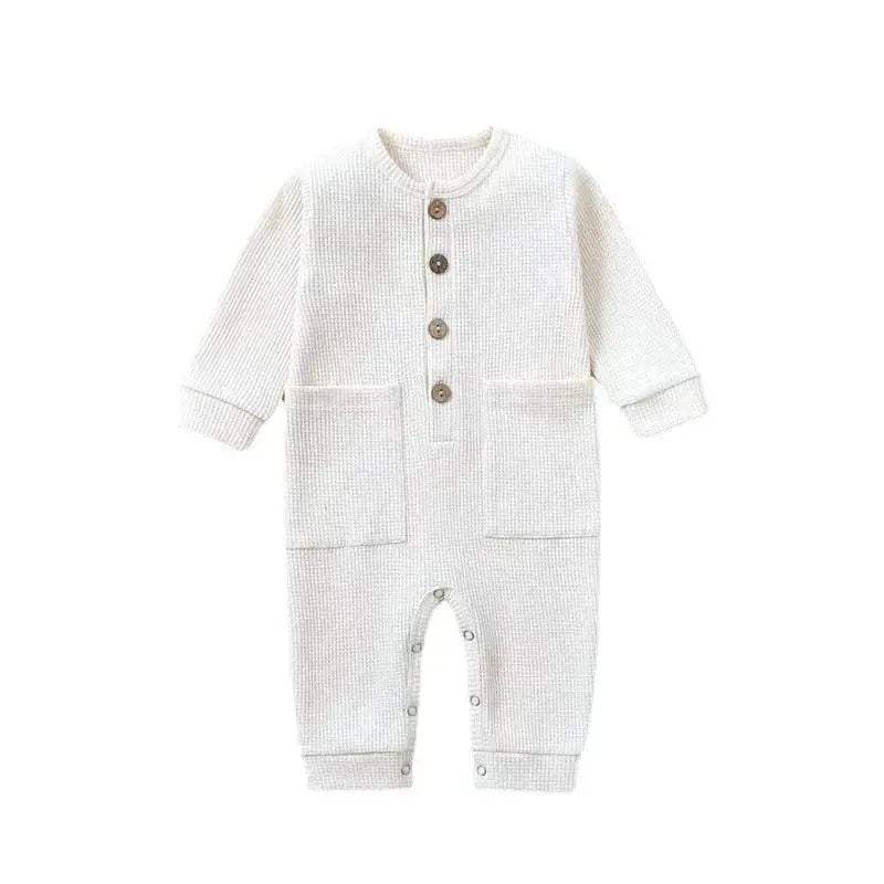 Soft Cotton Baby Romper Jumpsuit With Pockets Unisex - ToylandEU