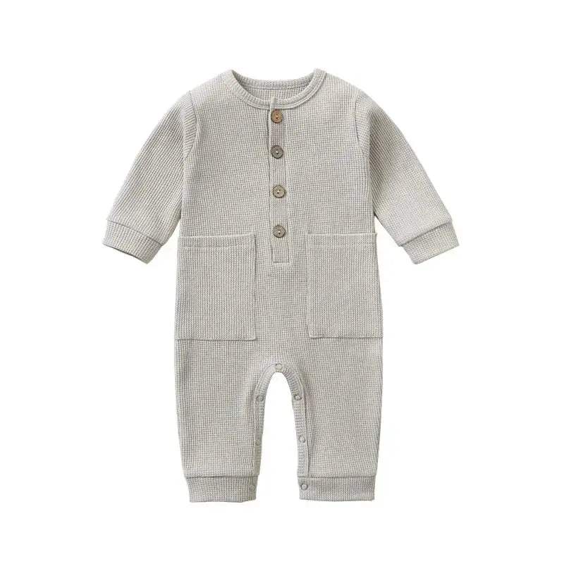 Soft Cotton Baby Romper Jumpsuit With Pockets Unisex - ToylandEU