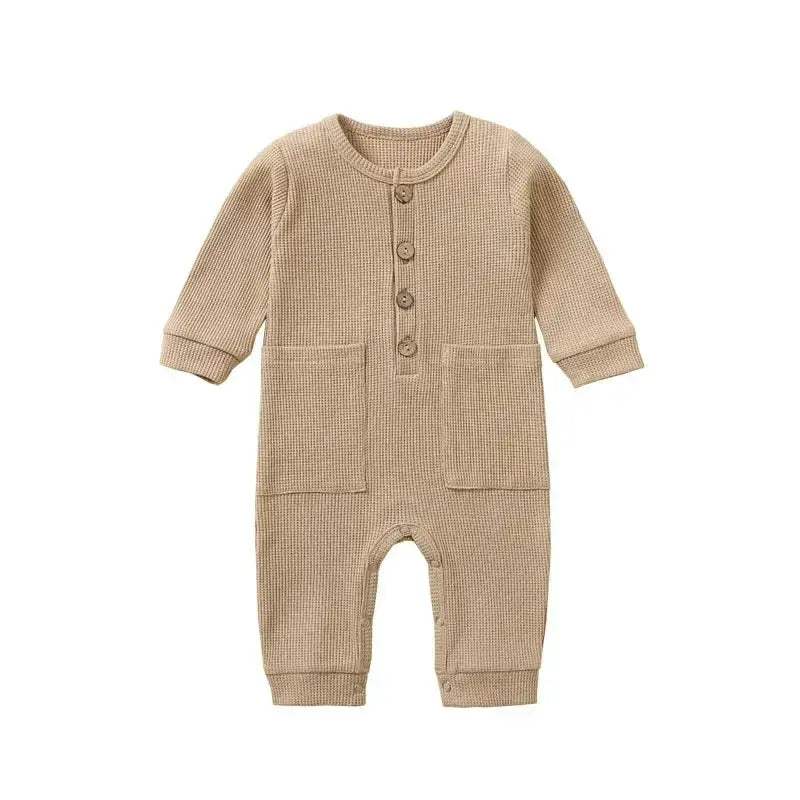 Soft Cotton Baby Romper Jumpsuit With Pockets Unisex - ToylandEU