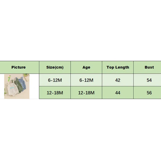 Soft Cotton Baby Romper Unisex Letter Print Sleeveless With Button Closure For First Birthday - ToylandEU