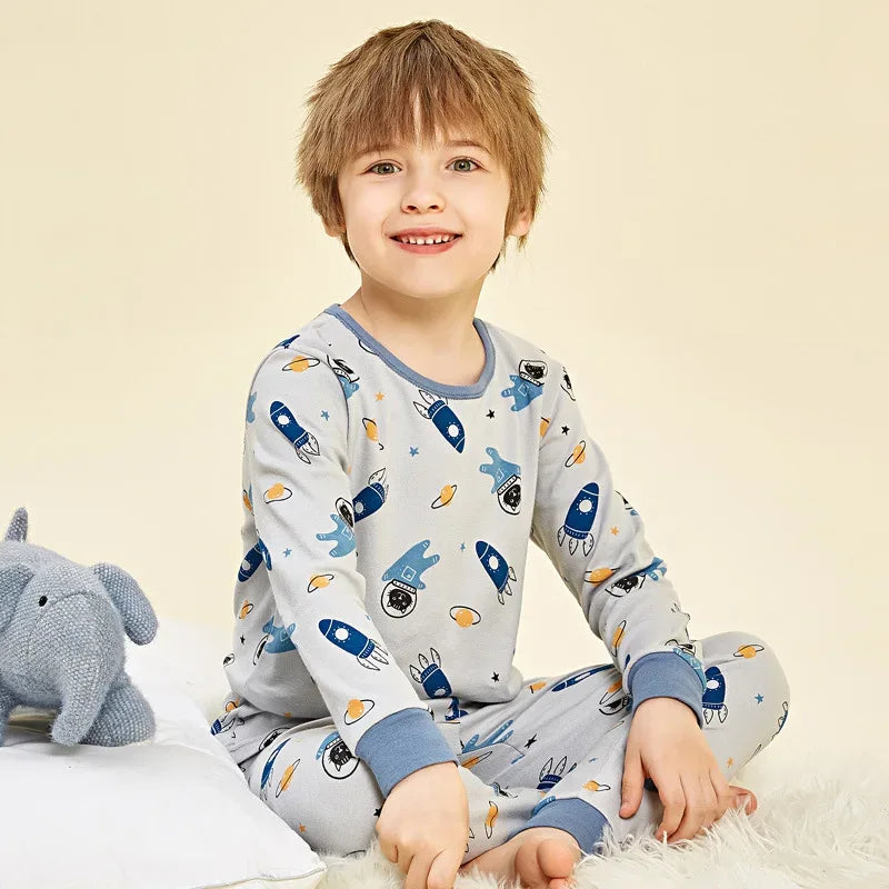 Soft Cotton Dinosaur Print Pajama Set For Kids 2 To 14 Years - ToylandEU