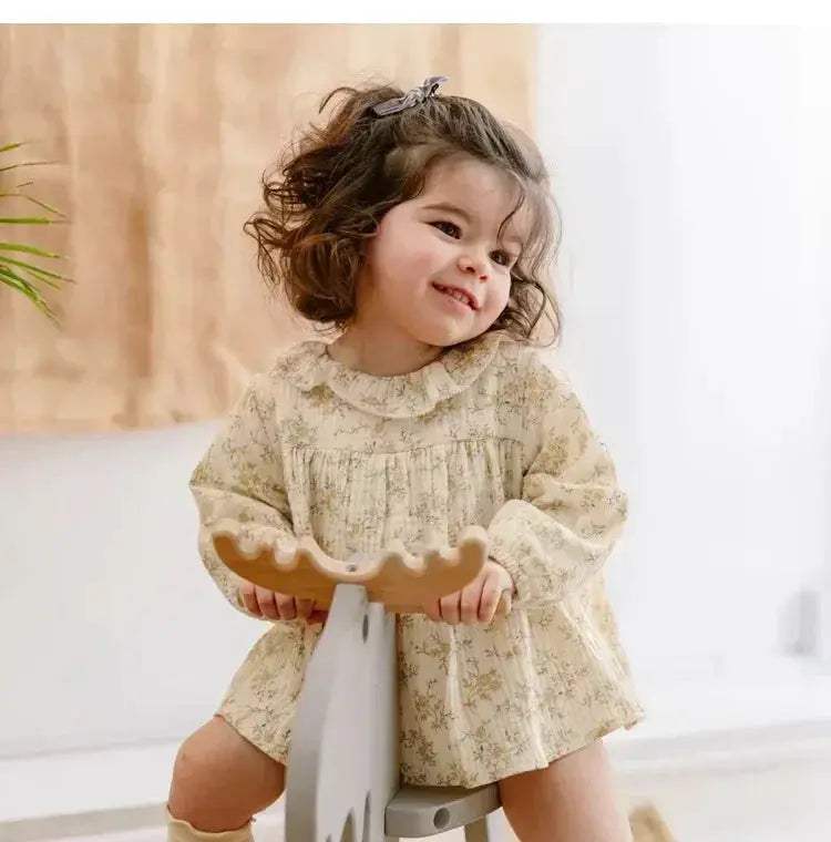 Soft Cotton Floral Baby Girl Dress For Spring And Autumn - ToylandEU