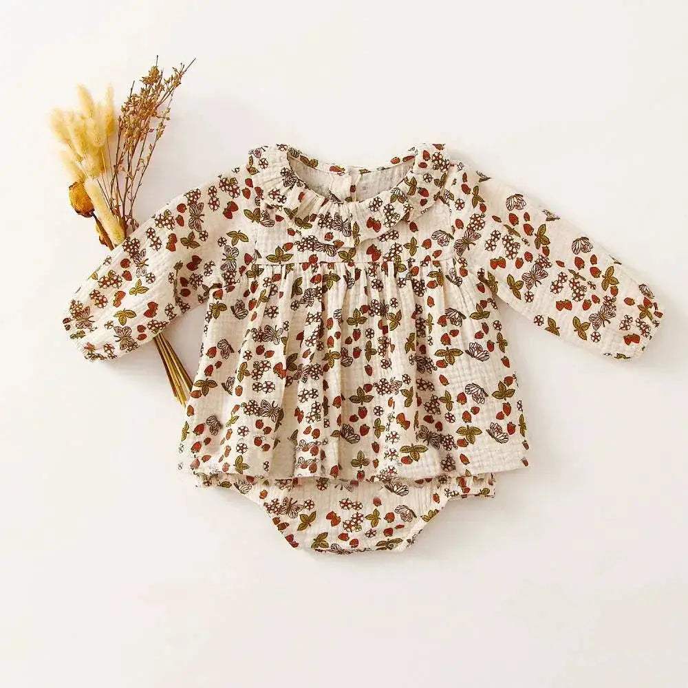 Soft Cotton Floral Baby Girl Dress For Spring And Autumn - ToylandEU