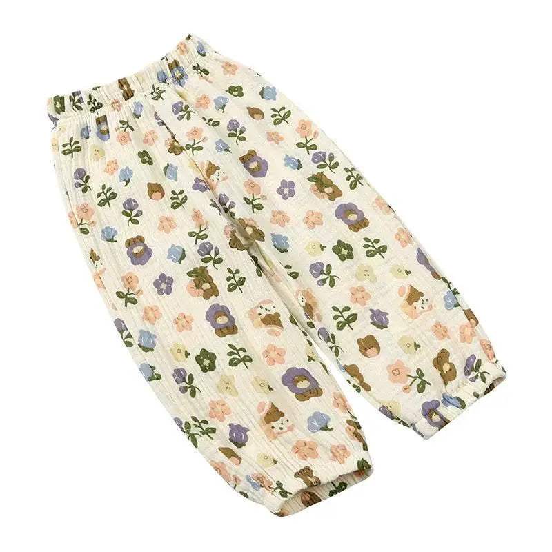 Soft Cotton Mosquito Proof Pants with Cute Prints for Kids Aged 1 to 6 Years - ToylandEU