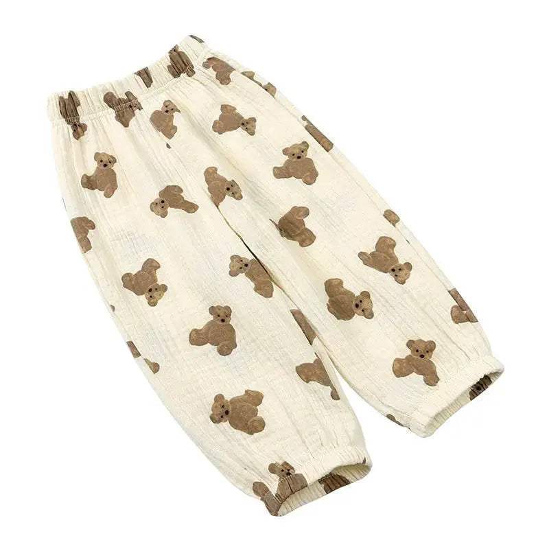 Soft Cotton Mosquito Proof Pants with Cute Prints for Kids Aged 1 to 6 Years - ToylandEU