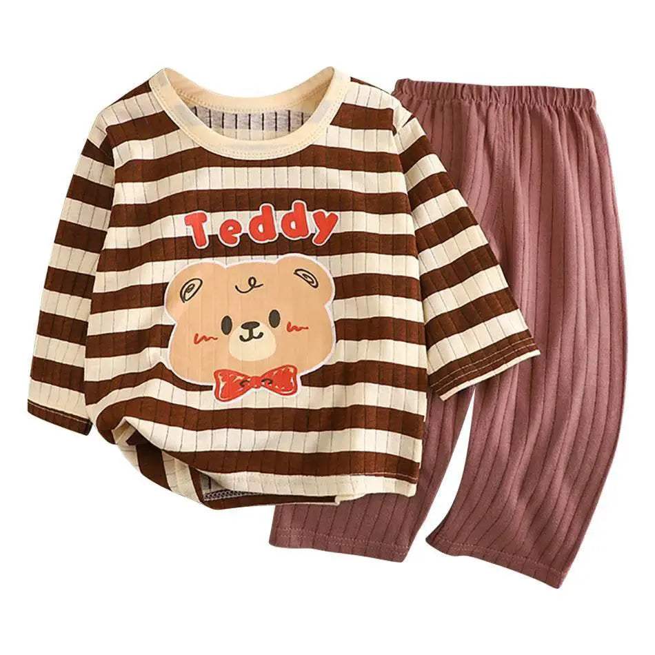  Soft Cotton Pajama Set Kids Cartoon Bear Toyland EU -  ToylandEU™