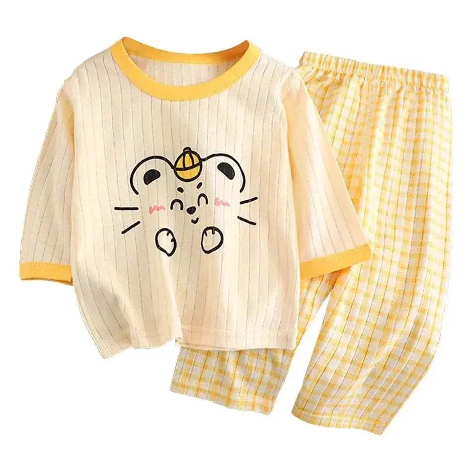  Soft Cotton Pajama Set Kids Cartoon Bear Toyland EU -  ToylandEU™