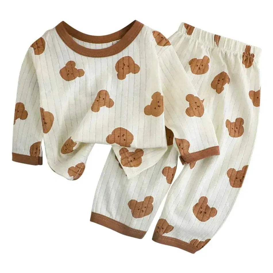  Soft Cotton Pajama Set Kids Cartoon Bear Toyland EU -  ToylandEU™
